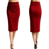 2018 New Women Skirt Mini Bodycon Skirt Office Women Slim Knee Length High Waist Stretch Sexy Pencil Skirts Jupe Femme AQ801944