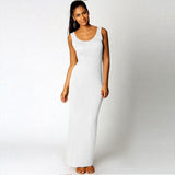 2018 Summer New Fashion Basic Vest long Dress Women Back Split Dress Elegant sexy Sleeveless Vest Tanks Slim Strap Party Dresses