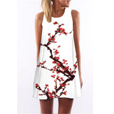 2019 New Summer Dresses Fashion Women Clothing Robe Sexy Cartoon Bodycon Miki Print O-Neck Mini Casual Sheath Dresses Vestidos