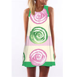 2019 New Summer Dresses Fashion Women Clothing Robe Sexy Cartoon Bodycon Miki Print O-Neck Mini Casual Sheath Dresses Vestidos