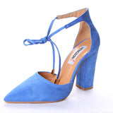 Women Pumps Sexy High Heels Shoes ladies Lace Up Point Toe Party Wedding Pump Black Woman shoes 35-43 chaussures femme