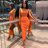 NewAsia Garden Two Piece Set 2 Piece Set Women Winter Ribbed Crop Top And Skirt Set Matching Sets Woman Two Pieces Outfits White