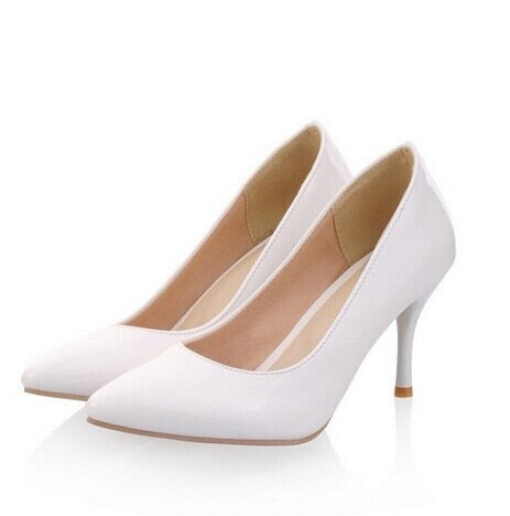 MORAZORA Big Size 34-46 2019 New Fashion high heels women pumps thin heel classic white red nude beige sexy ladies wedding shoes