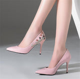 ZOUDKY 2018 south korean style Single shoes Shallow mouth Sharp head High-heeled shoes Fine heel sexy  shoes