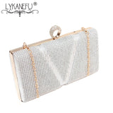 LYKANEFU Luxury Women Evening Bags Frame Day Clutches Chain Shoulder Hand Bags For Party Wedding Purse Box Clutch Bag for Phone