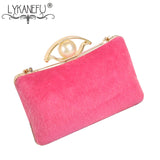 LYKANEFU Luxury Winter Evening Bag Fluffy Clutch Purse Pearl Women Bag Day Clutches Ladies Party Hand Bag Chain Shoulder Bag