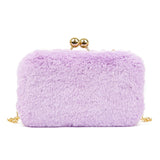 LYKANEFU Winter Evening Bag Ladies Clutch Purse Women Bag with Chain Wedding Clutches Party Hand Purses Small Shoulder Bags